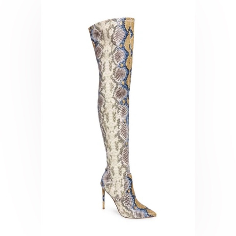 Steve Madden Snakeskin and Black Stiletto Boots - Picture 3 of 3